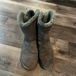UGG Gray Winter Boots with Sheepskin Lining